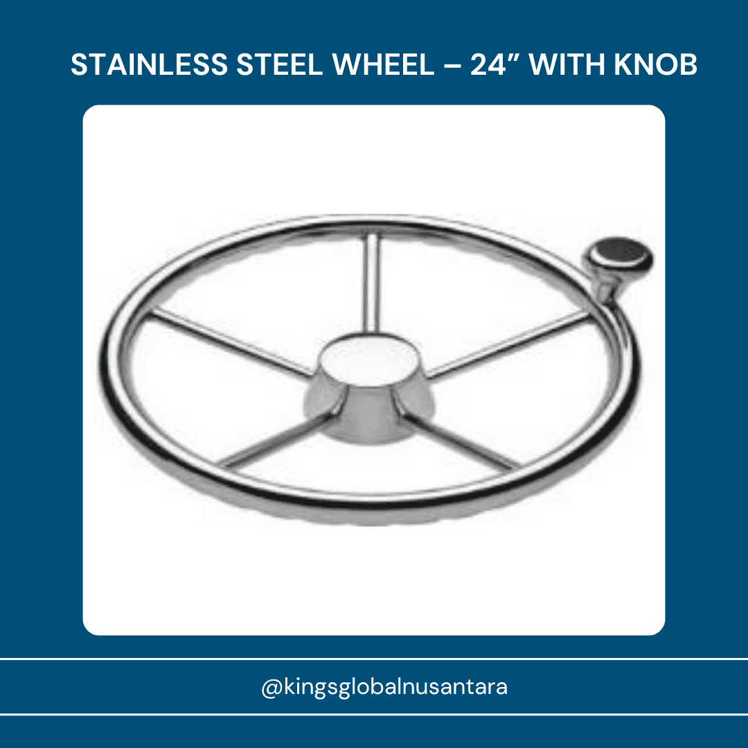 STAINLESS STEEL WHEEL – 24” WITH KNOB