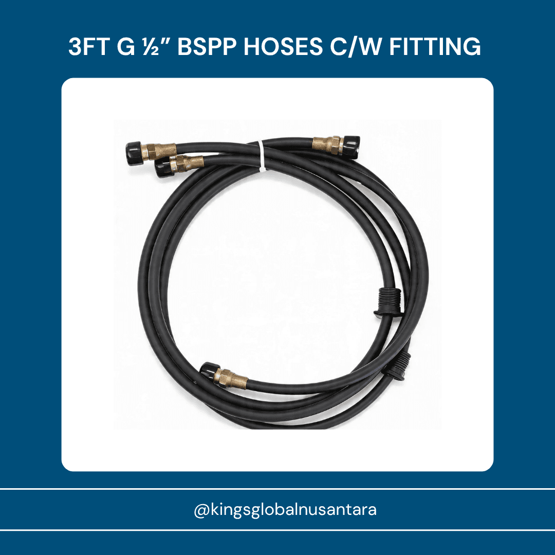 3FT G ½” BSPP HOSES C/W FITTING